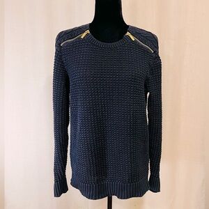 Michael Kors navy cable knit seater size M